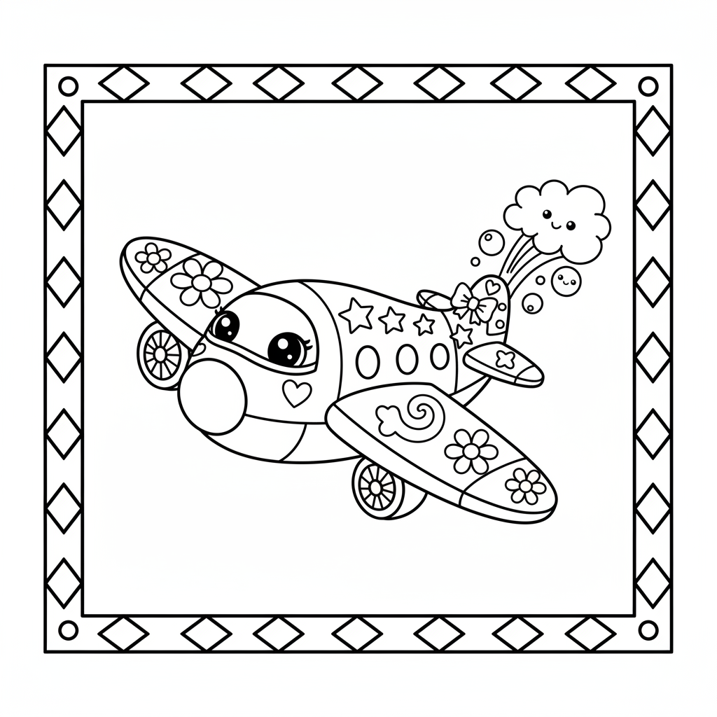 Air coloring page for girls - Standard style
