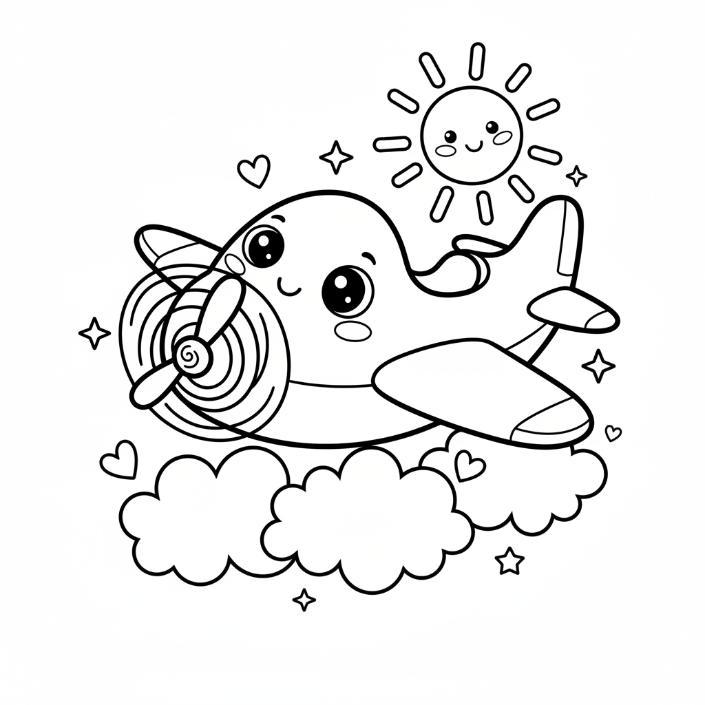 Air coloring page for kids - Standard style