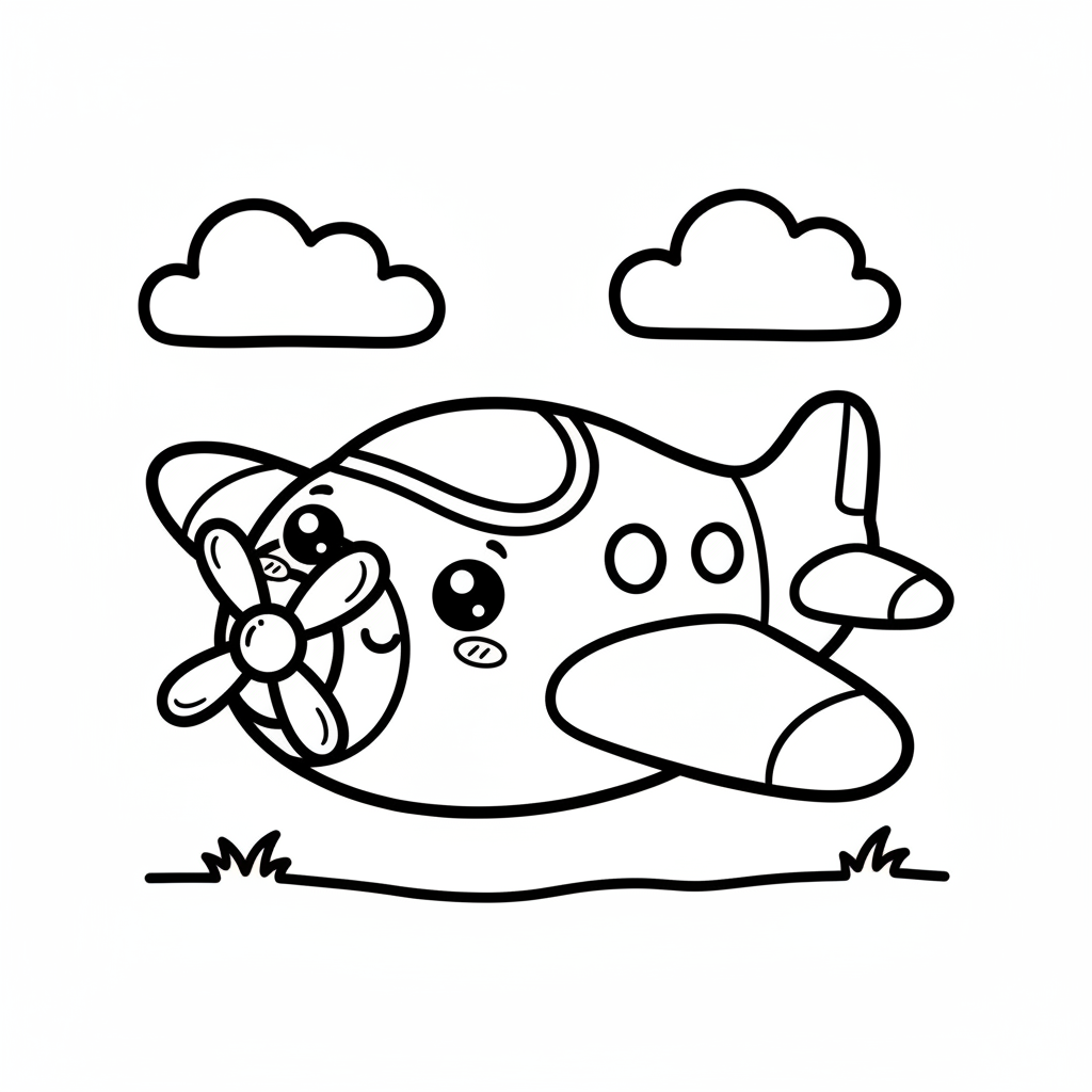 Air coloring page for kindergarteners - Standard style
