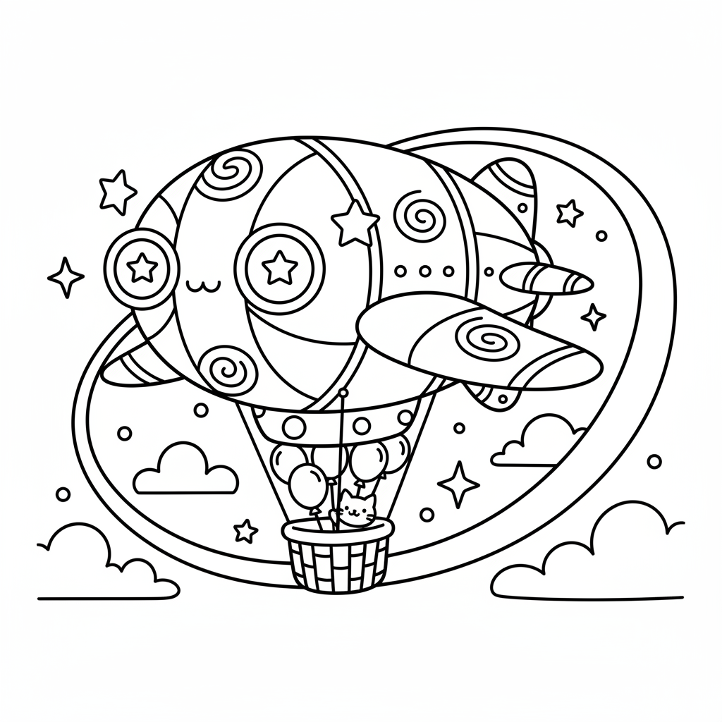 Air coloring page for teens - Standard style