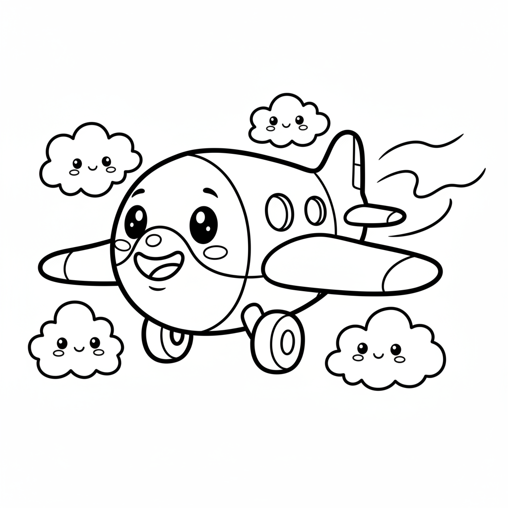 Air coloring page for toddlers - Standard style