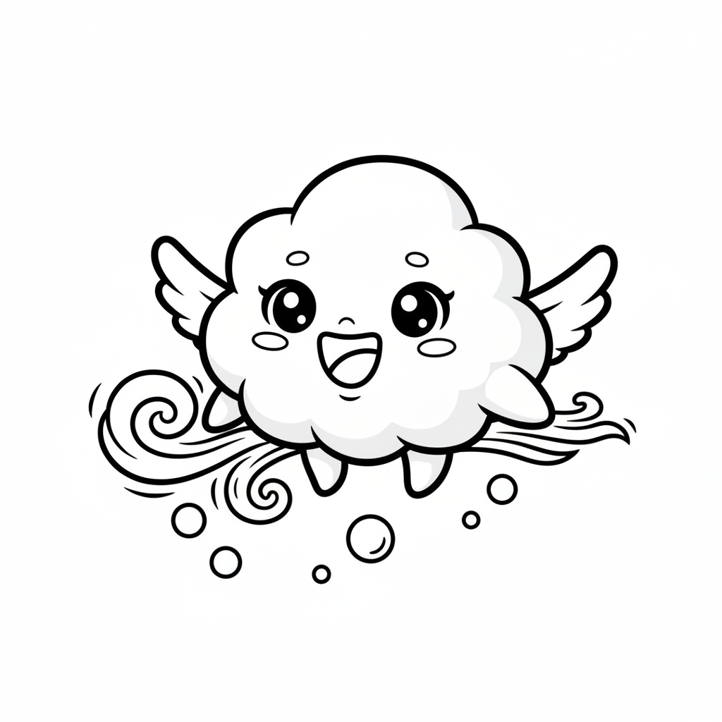 Air coloring page for everyone - Anime style