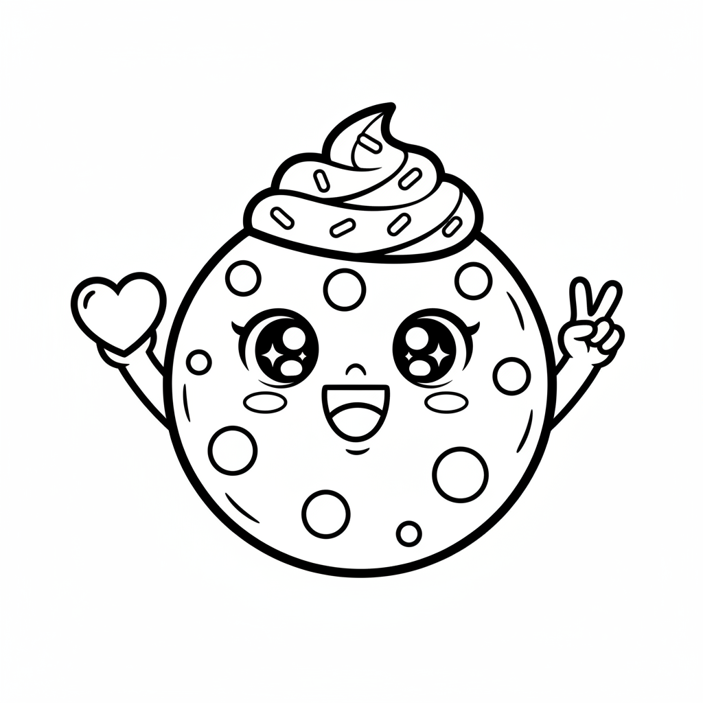 Cookie coloring page for everyone - Anime style