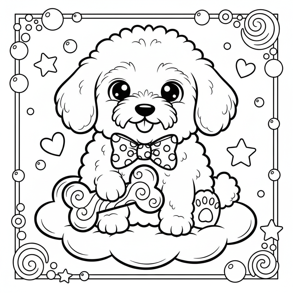 Doodle coloring page for everyone - Anime style