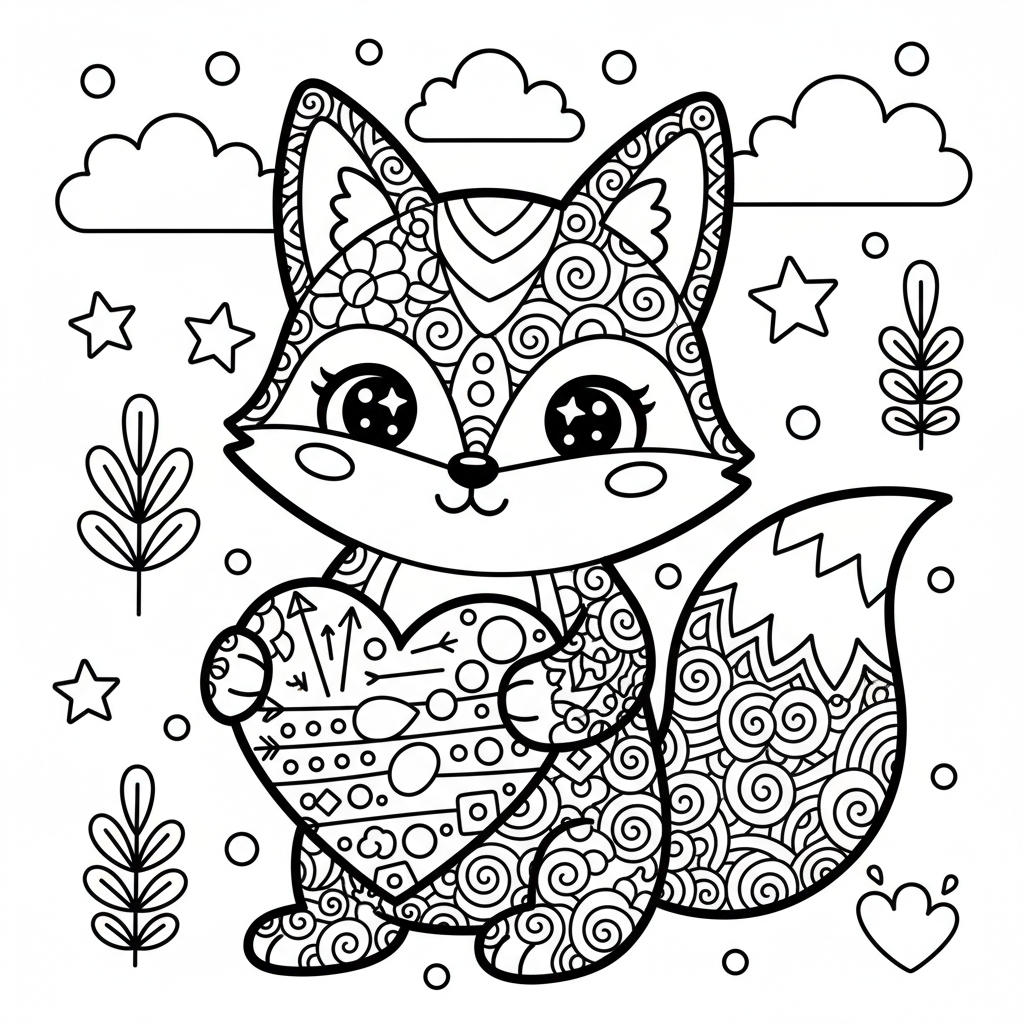 Zentangle coloring page for everyone - Anime style