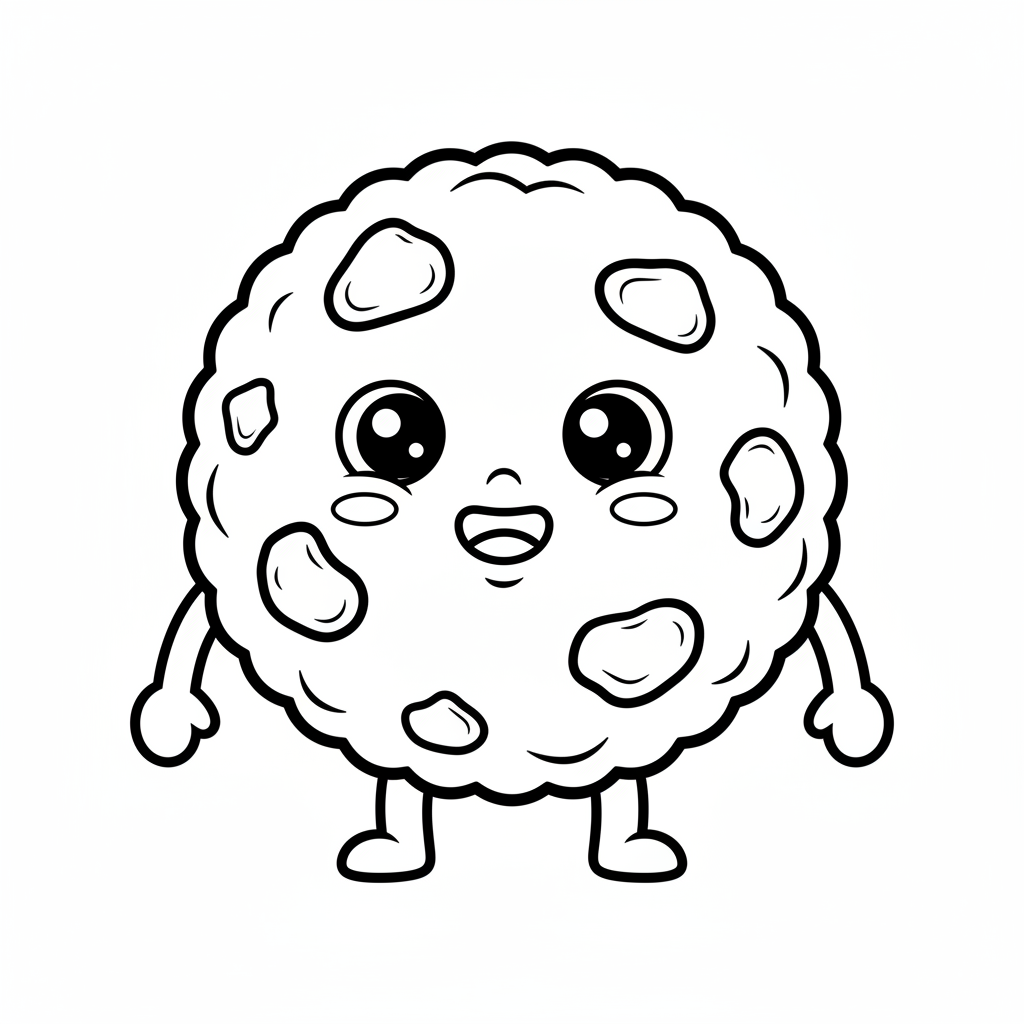 Cookie coloring page for everyone - Cartoon style