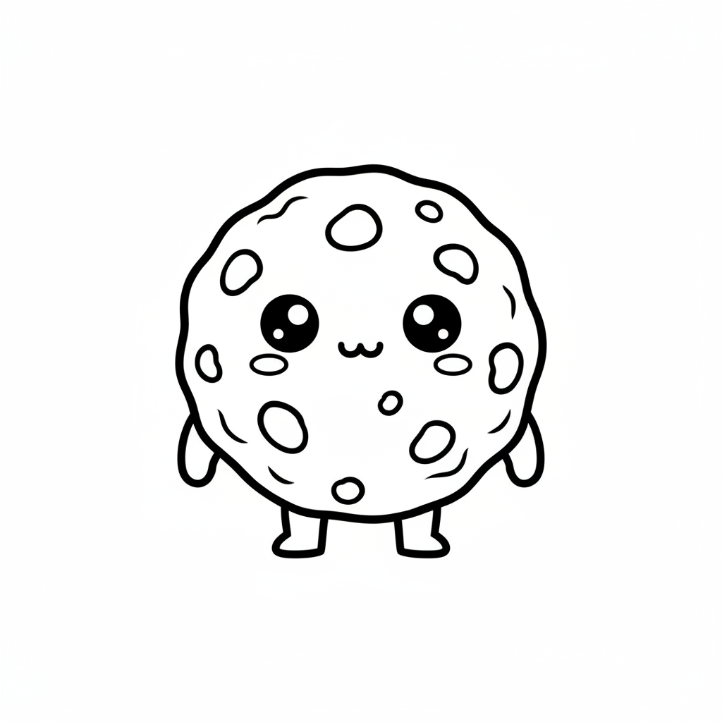 Cookie coloring page for everyone - Chibi style