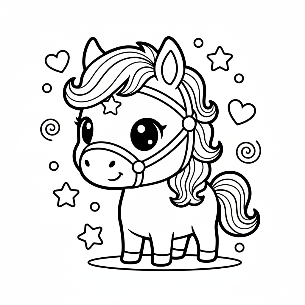 Fries coloring page for everyone - Chibi style
