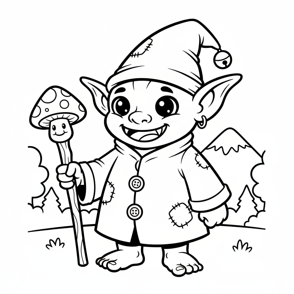 Goblin coloring page for everyone - Comic Book style