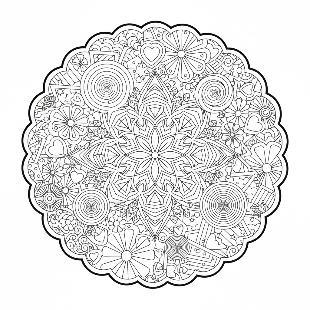 Cookie coloring page for experts - Standard style