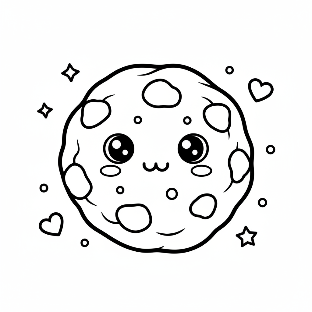 Cookie coloring page for kindergarteners - Standard style