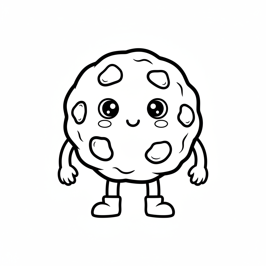 Cookie coloring page for preschoolers - Standard style