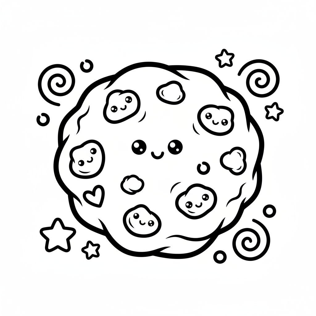 Cookie coloring page for teens - Standard style