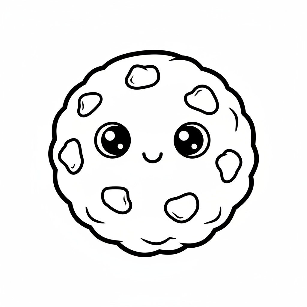 Cookie coloring page for toddlers - Standard style