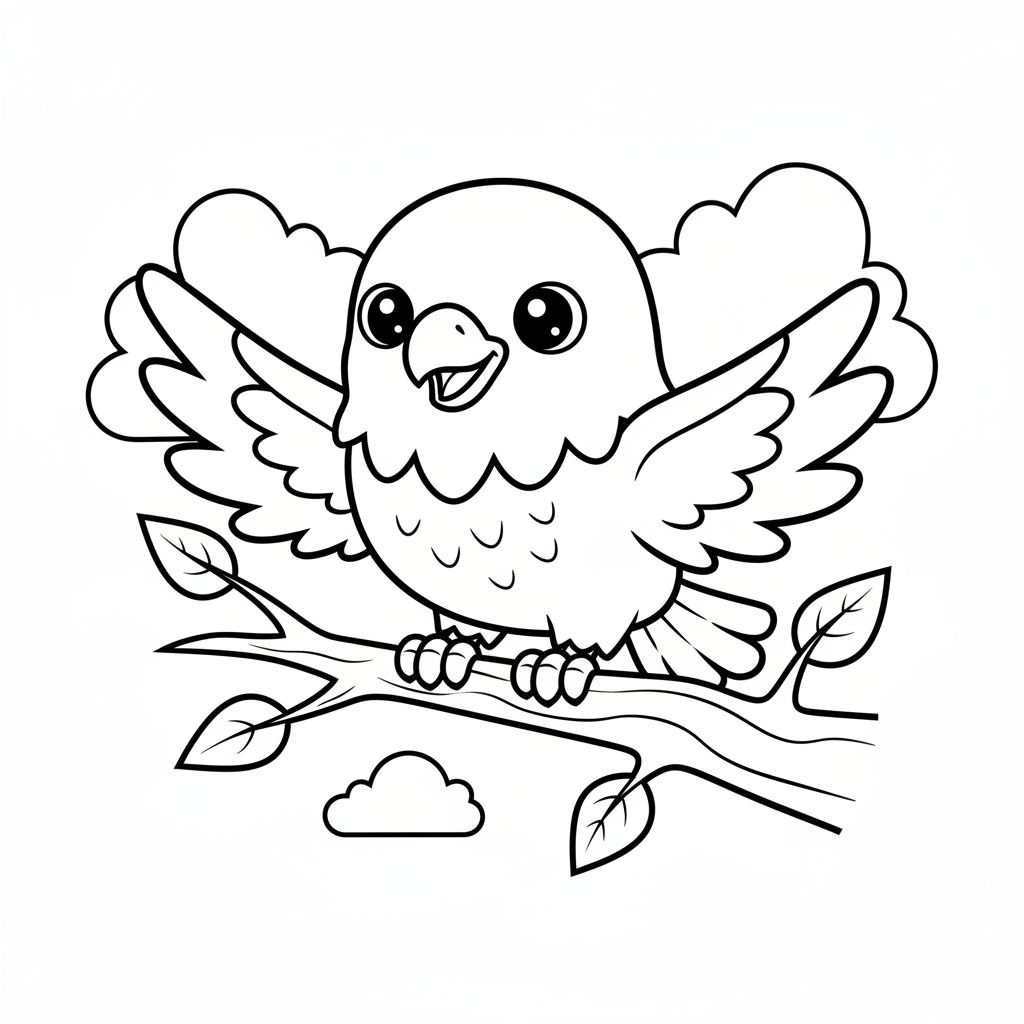 Eagle coloring page for beginners - Standard style