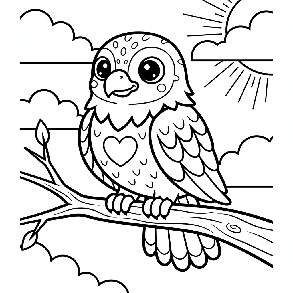 Eagle coloring page for intermediates - Standard style