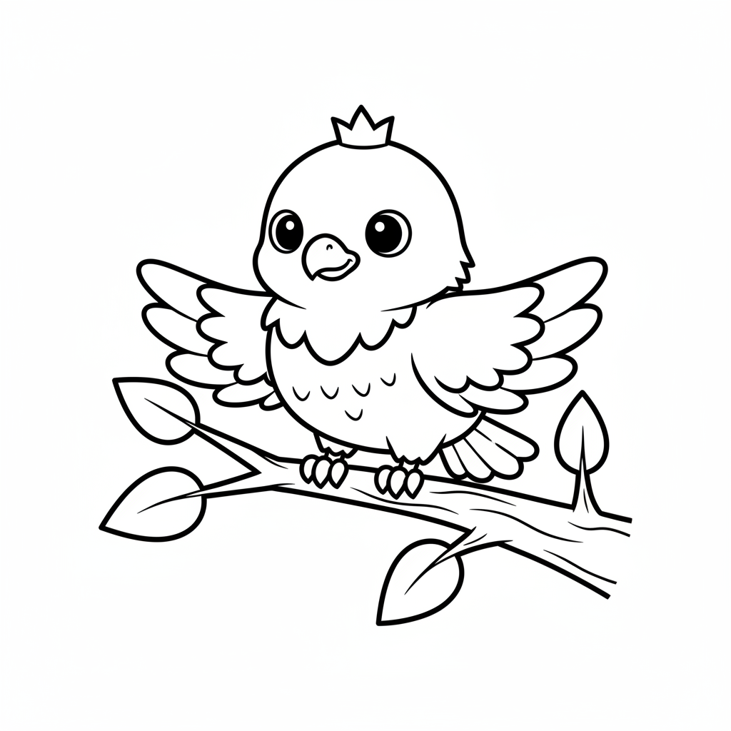 Eagle coloring page for toddlers - Standard style