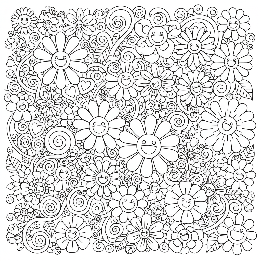 Free printable Flower coloring page for Expertos. High-quality black and white coloring sheet designed for Expertos. Perfect for creativity and fun.