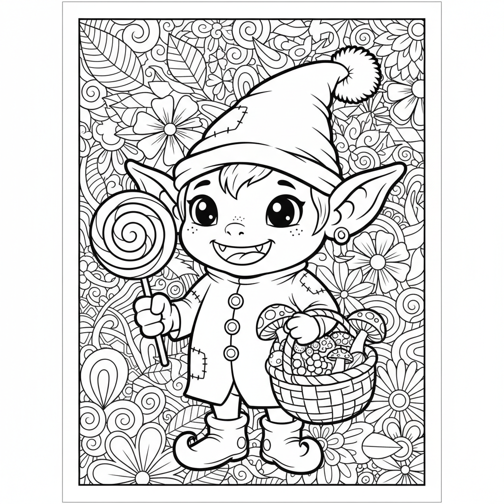 Goblin coloring page for adults - Standard style