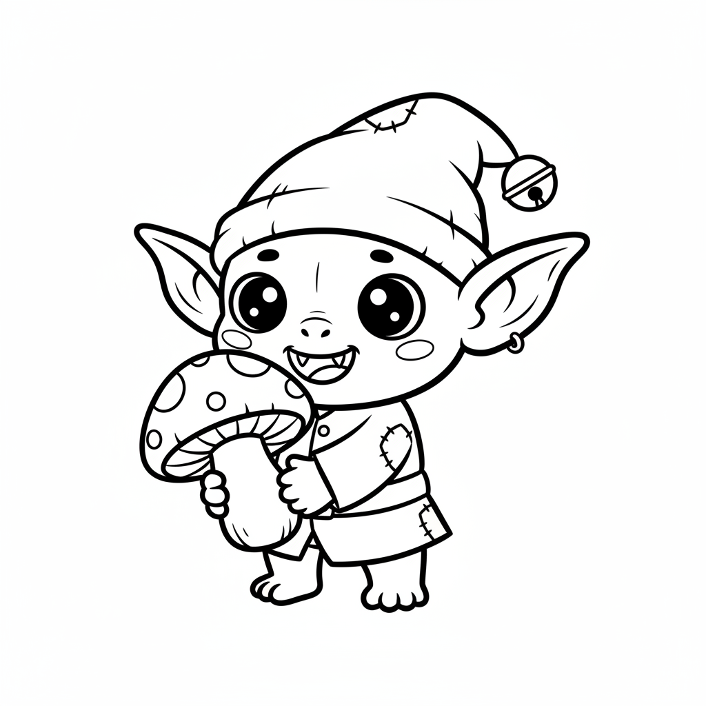 Goblin coloring page for beginners - Standard style