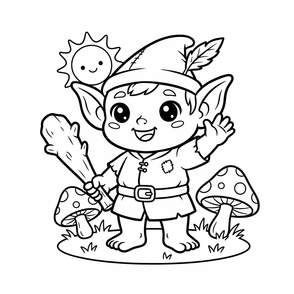 Goblin coloring page for boys - Standard style