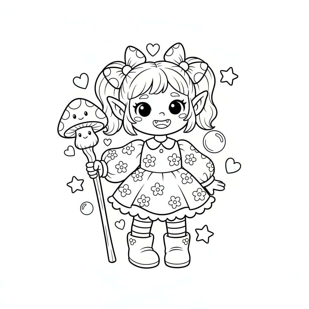 Goblin coloring page for girls - Standard style