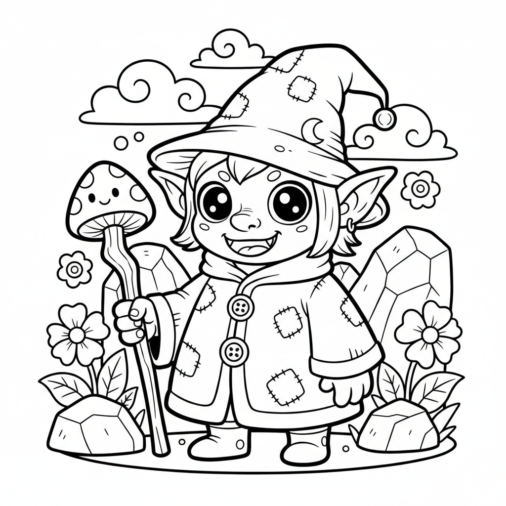 Goblin coloring page for teens - Standard style