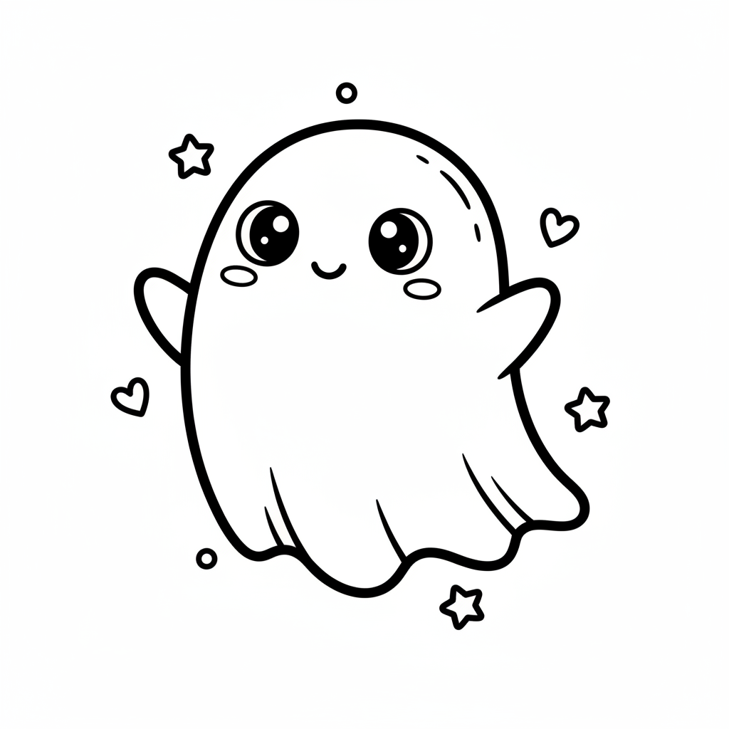 Free printable Ghost coloring page for Everyone. High-quality black and white coloring sheet designed for Everyone. Perfect for creativity and fun.