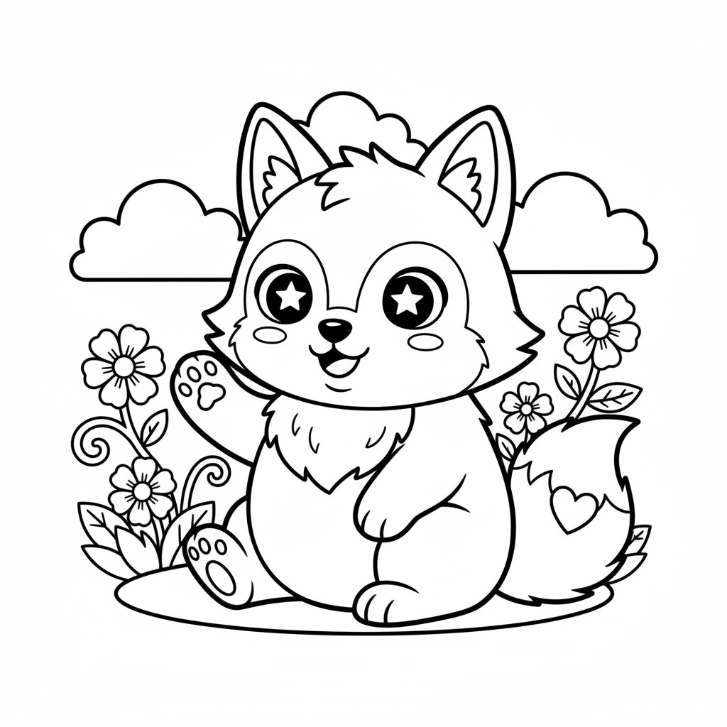 Free printable Lobo coloring page for Everyone. High-quality black and white coloring sheet designed for Everyone. Perfect for creativity and fun.