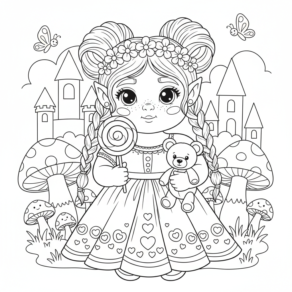 Ogre coloring page for girls - Standard style