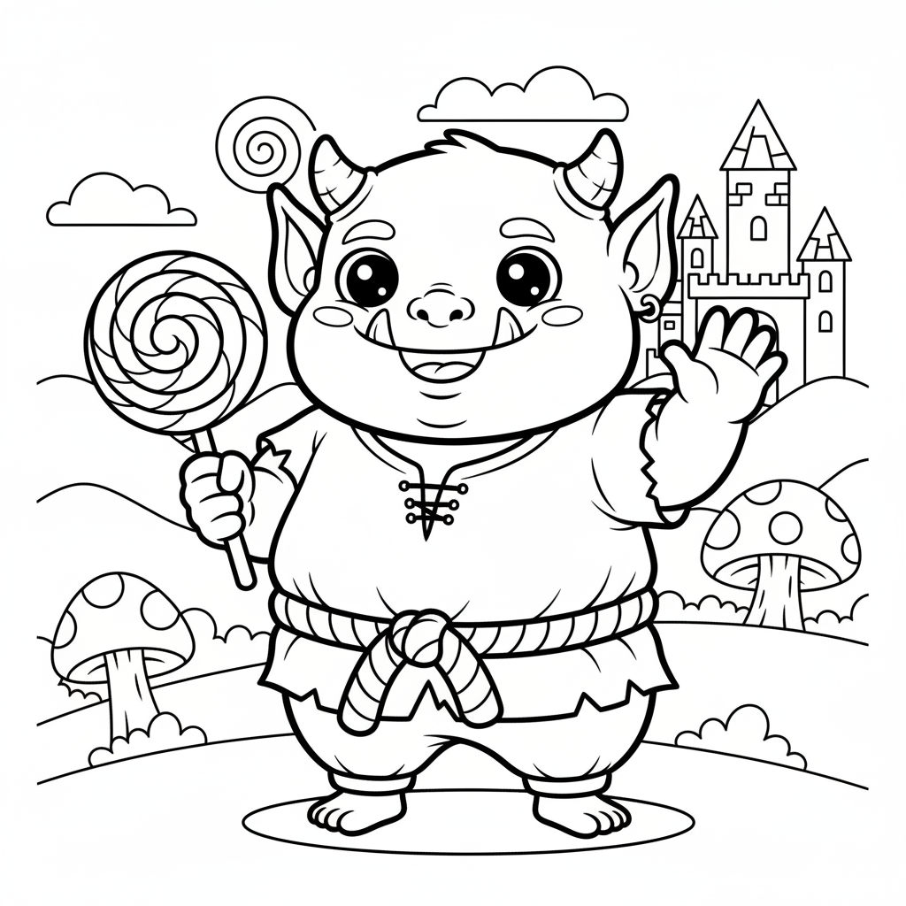 Ogre coloring page for teens - Standard style
