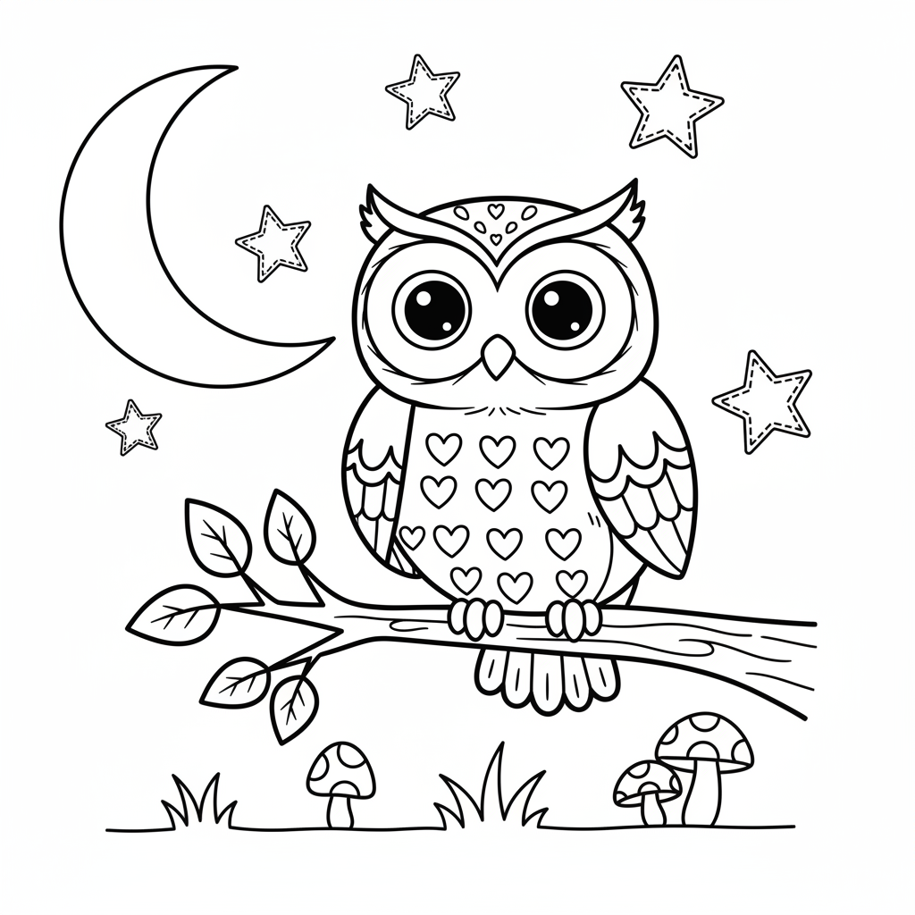 Coloring page of Owl