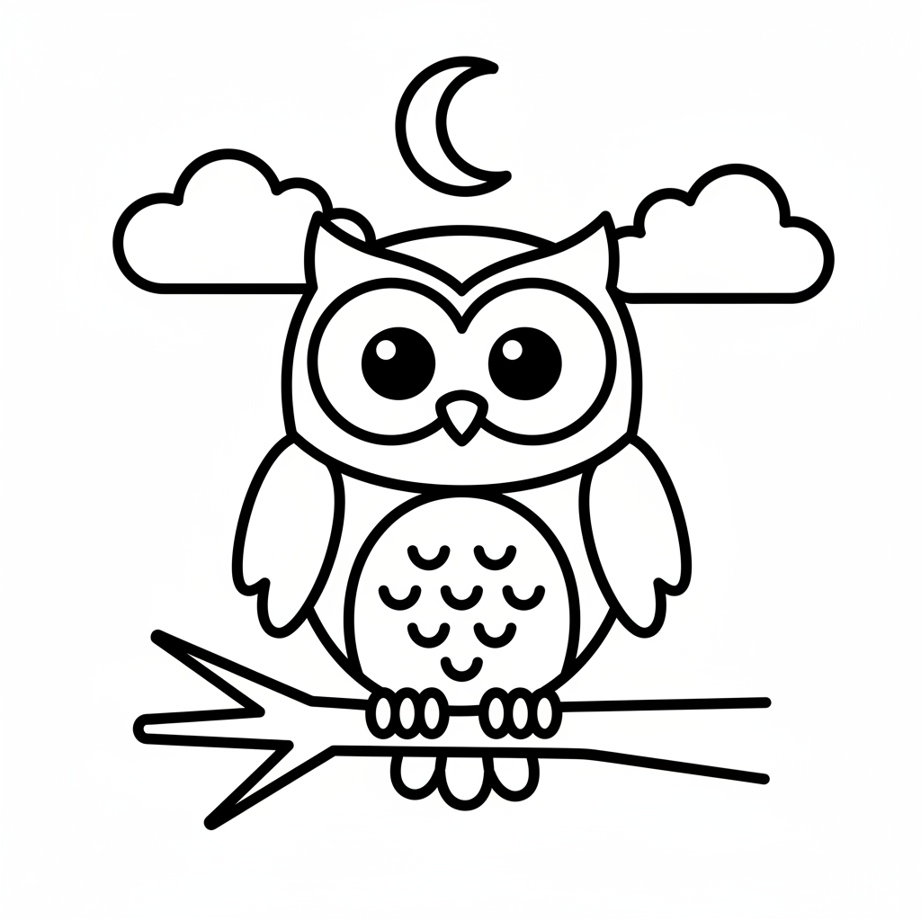 Coloring page of Owl