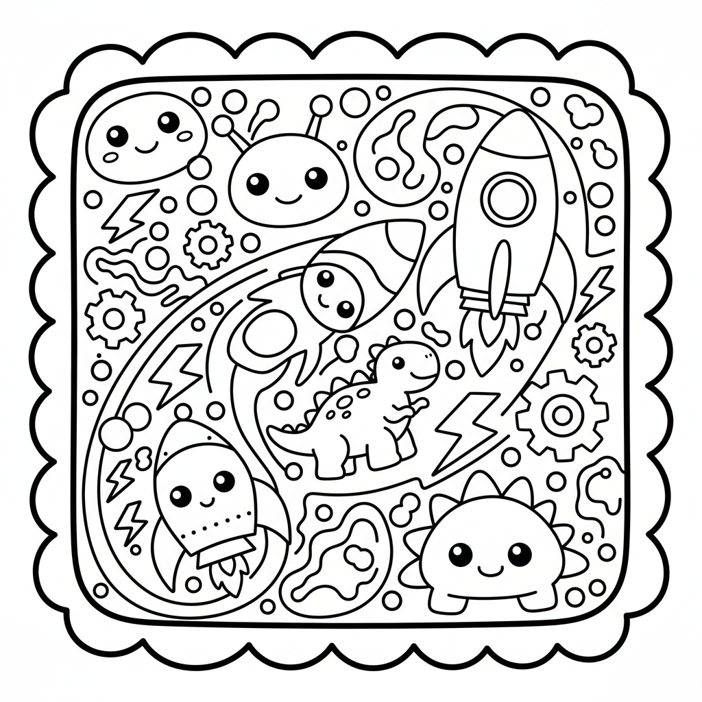 Paisley coloring page for boys - Standard style