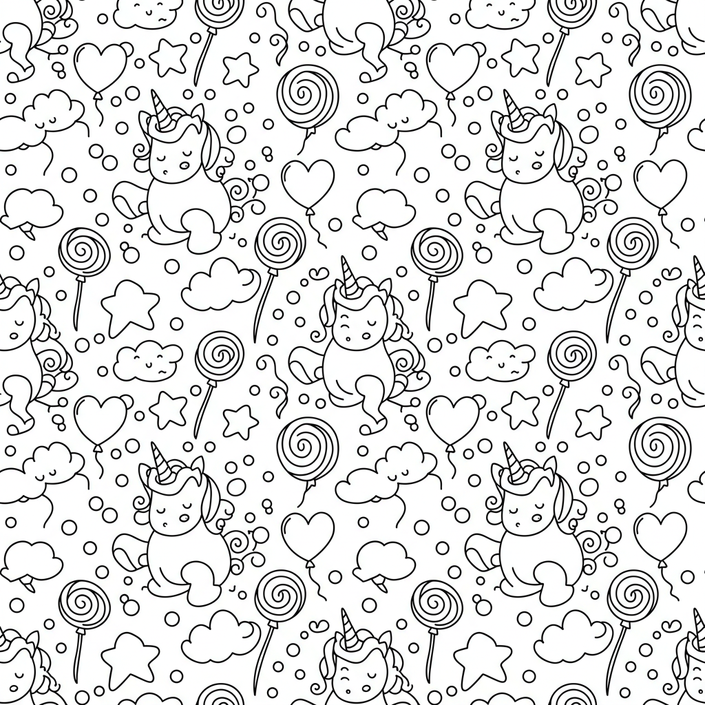 Pattern coloring page for girls - Standard style