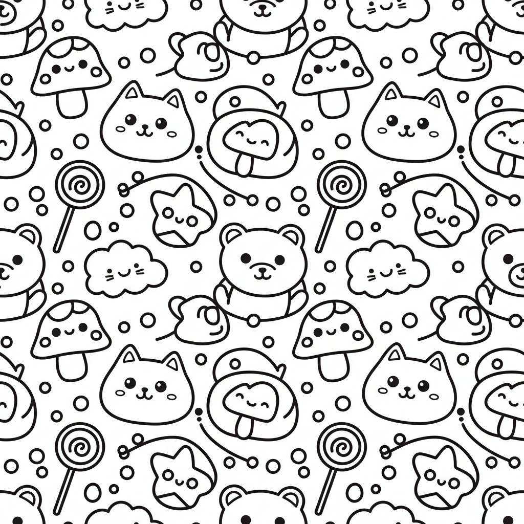 Pattern coloring page for kids - Standard style