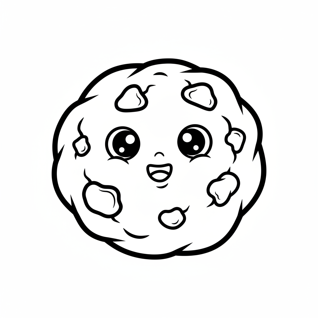 Cookie coloring page for everyone - Realistic style