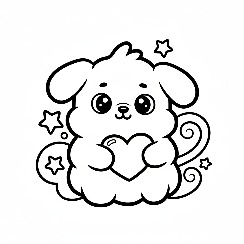 Doodle coloring page for everyone - Realistic style