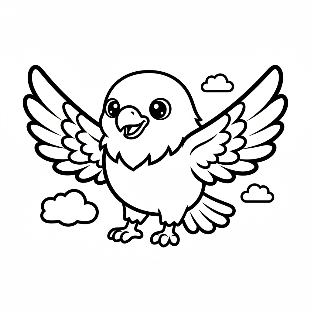 Eagle coloring page for everyone - Realistic style