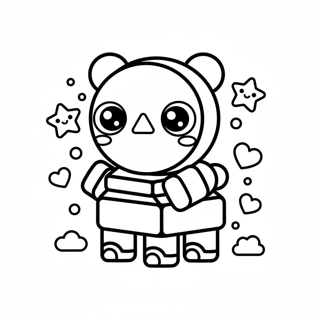 Geometric coloring page for everyone - Realistic style