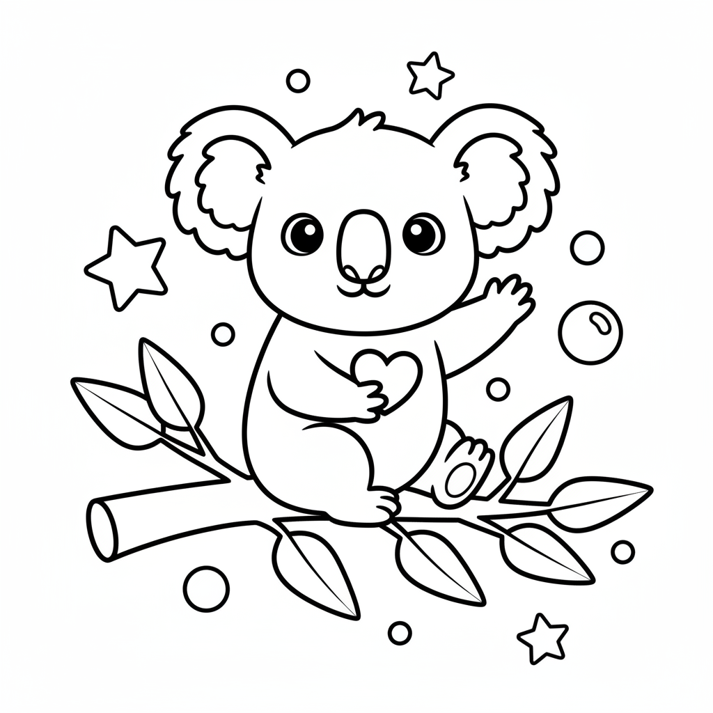 Koala coloring page for everyone - Realistic style