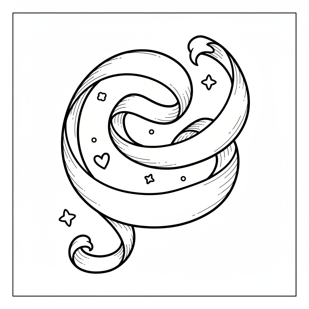 Swirl coloring page for everyone - Realistic style