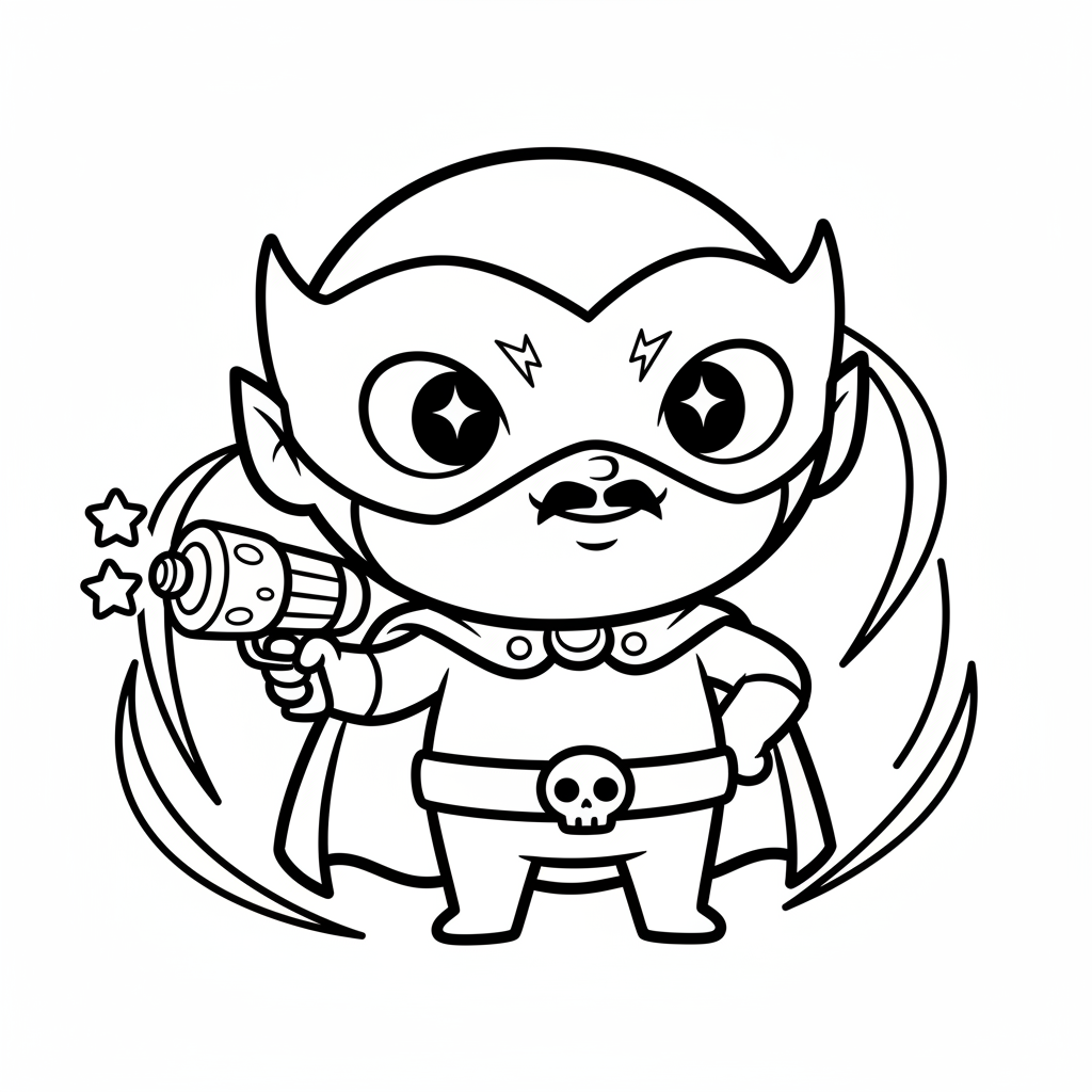Villain coloring page for everyone - Realistic style