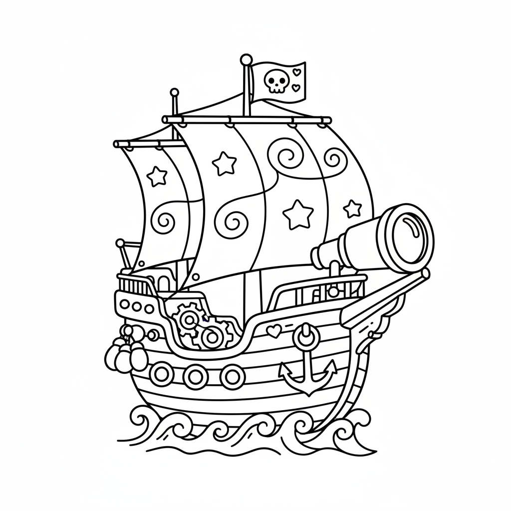Free printable Ship coloring page for Expertos. High-quality black and white coloring sheet designed for Expertos. Perfect for creativity and fun.