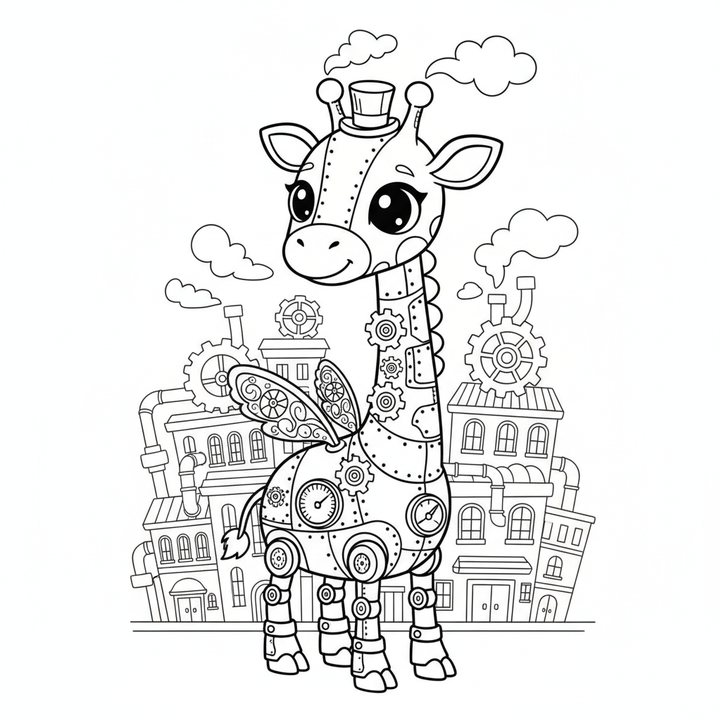 Free printable Giraffe coloring page for Everyone. High-quality black and white coloring sheet designed for Everyone. Perfect for creativity and fun.