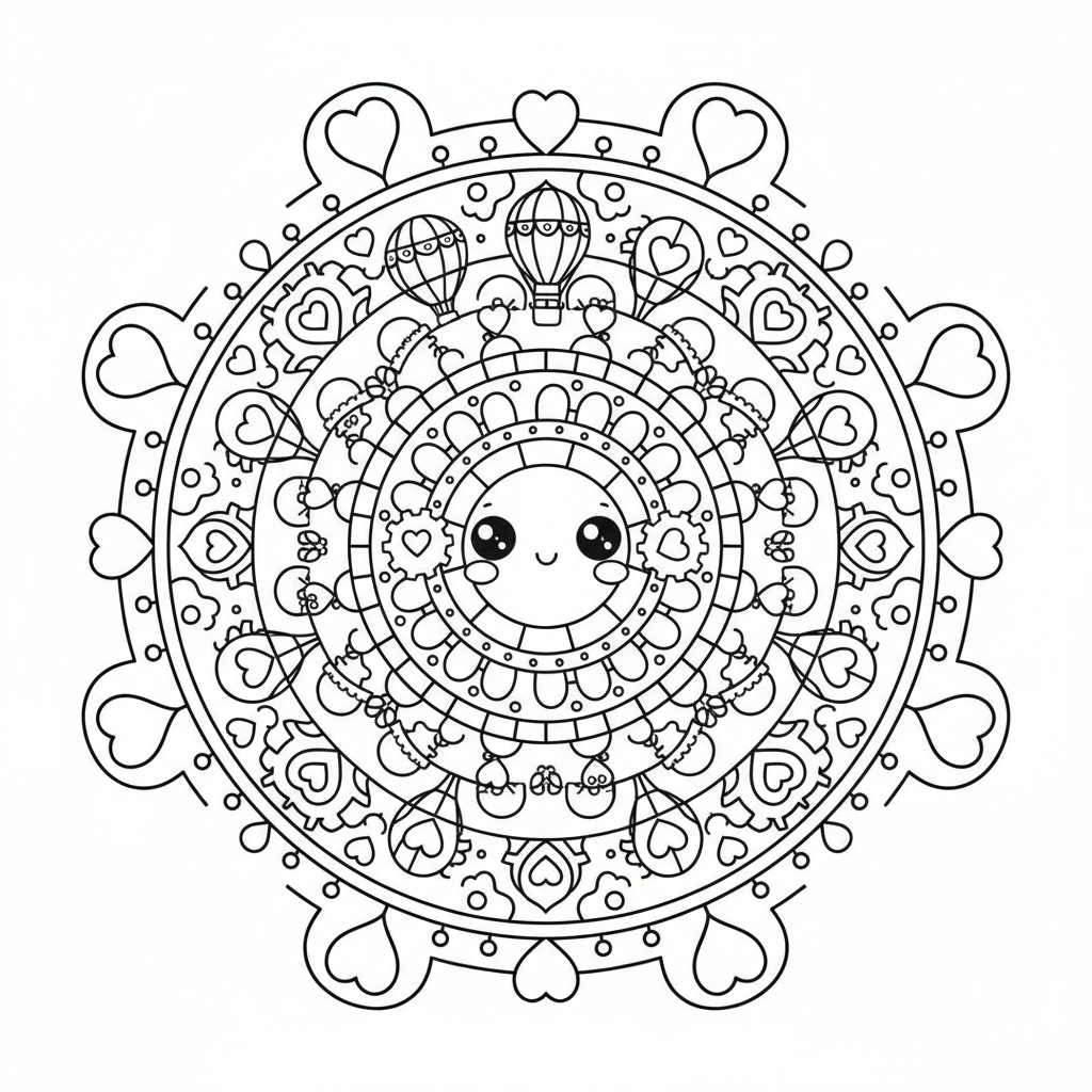 Free printable Mandala coloring page for Everyone. High-quality black and white coloring sheet designed for Everyone. Perfect for creativity and fun.