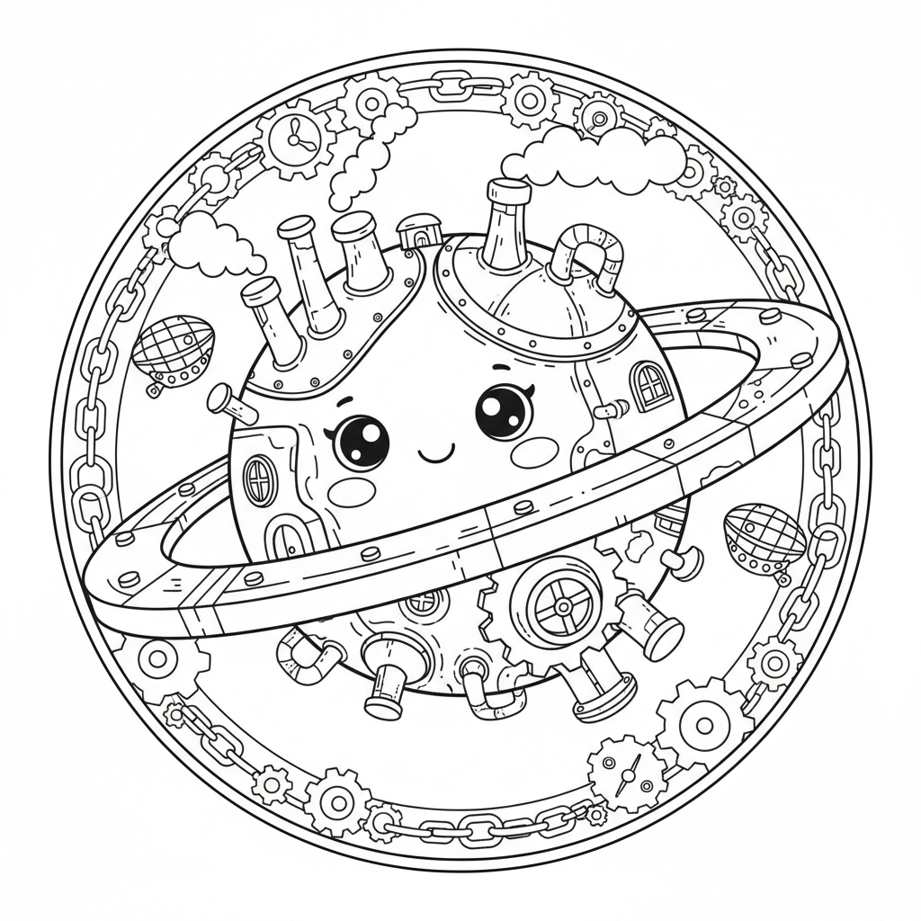 Free printable Planet coloring page for Everyone. High-quality black and white coloring sheet designed for Everyone. Perfect for creativity and fun.