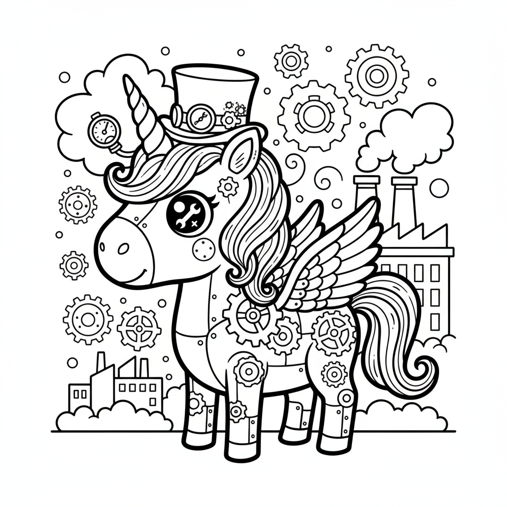 Free printable Unicórnio coloring page for Everyone. High-quality black and white coloring sheet designed for Everyone. Perfect for creativity and fun.