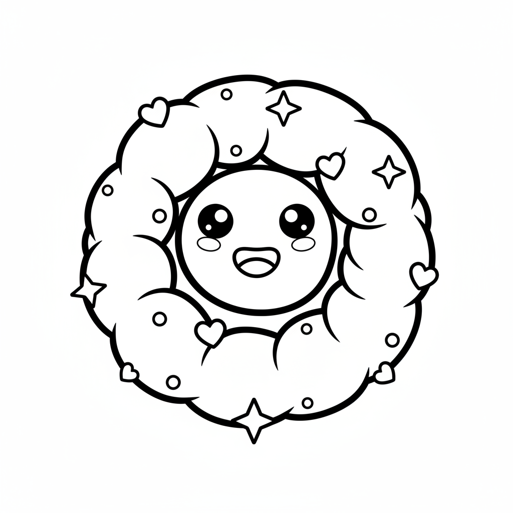 Swirl coloring page for kids - Standard style