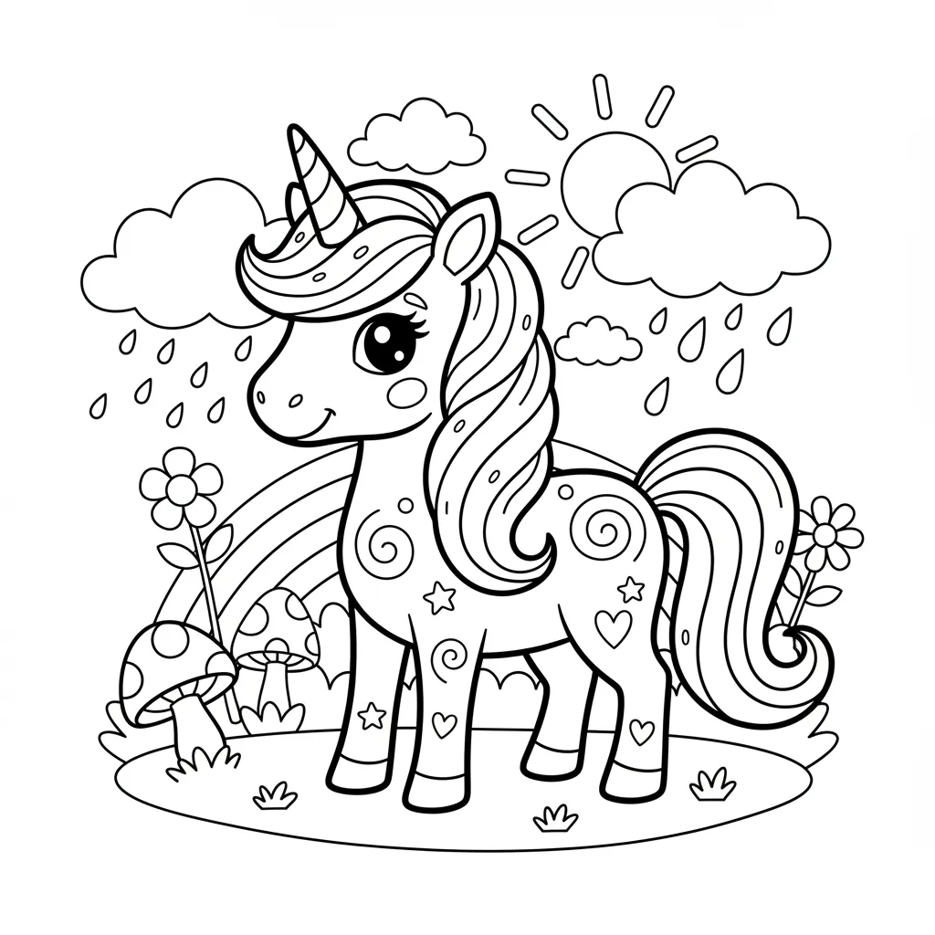 Coloring page of Unicorn